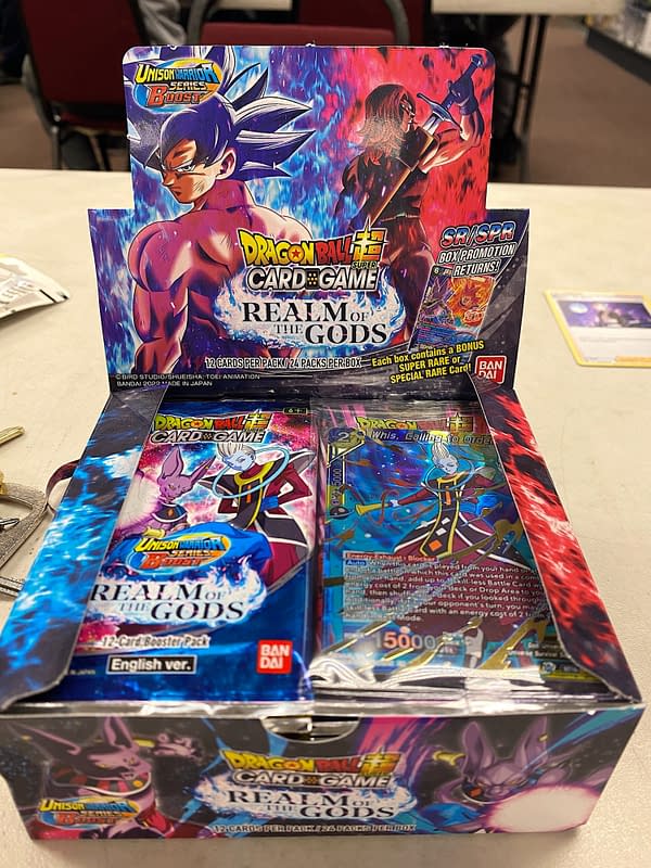 Opening A Dragon Ball Super Card Game Realm Of The Gods Booster Box