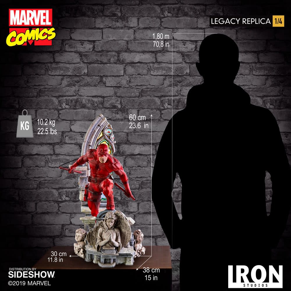 Daredevil Arrives With New Statue By Sideshow Iron Studios