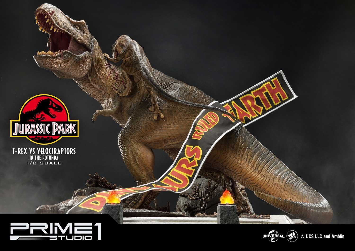 T Rex Saves The Day In New Jurassic Park Prime Studio Statue