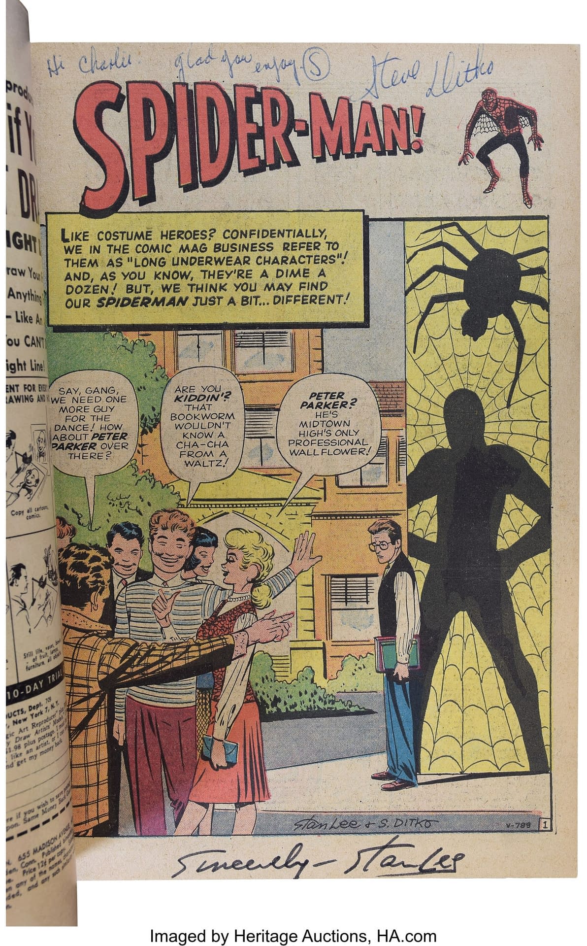 Amazing Fantasy Signed By Stan Lee And Steve Ditko At Auction