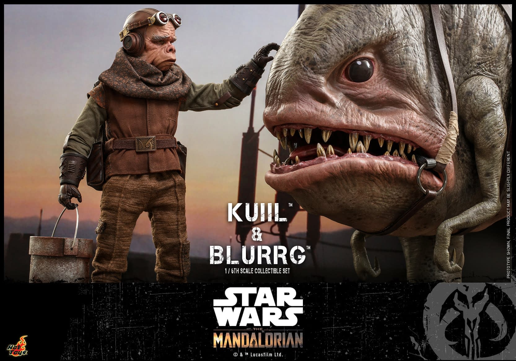 The Mandalorian Kuiil Rides The Blurrg Once Again With Hot Toys