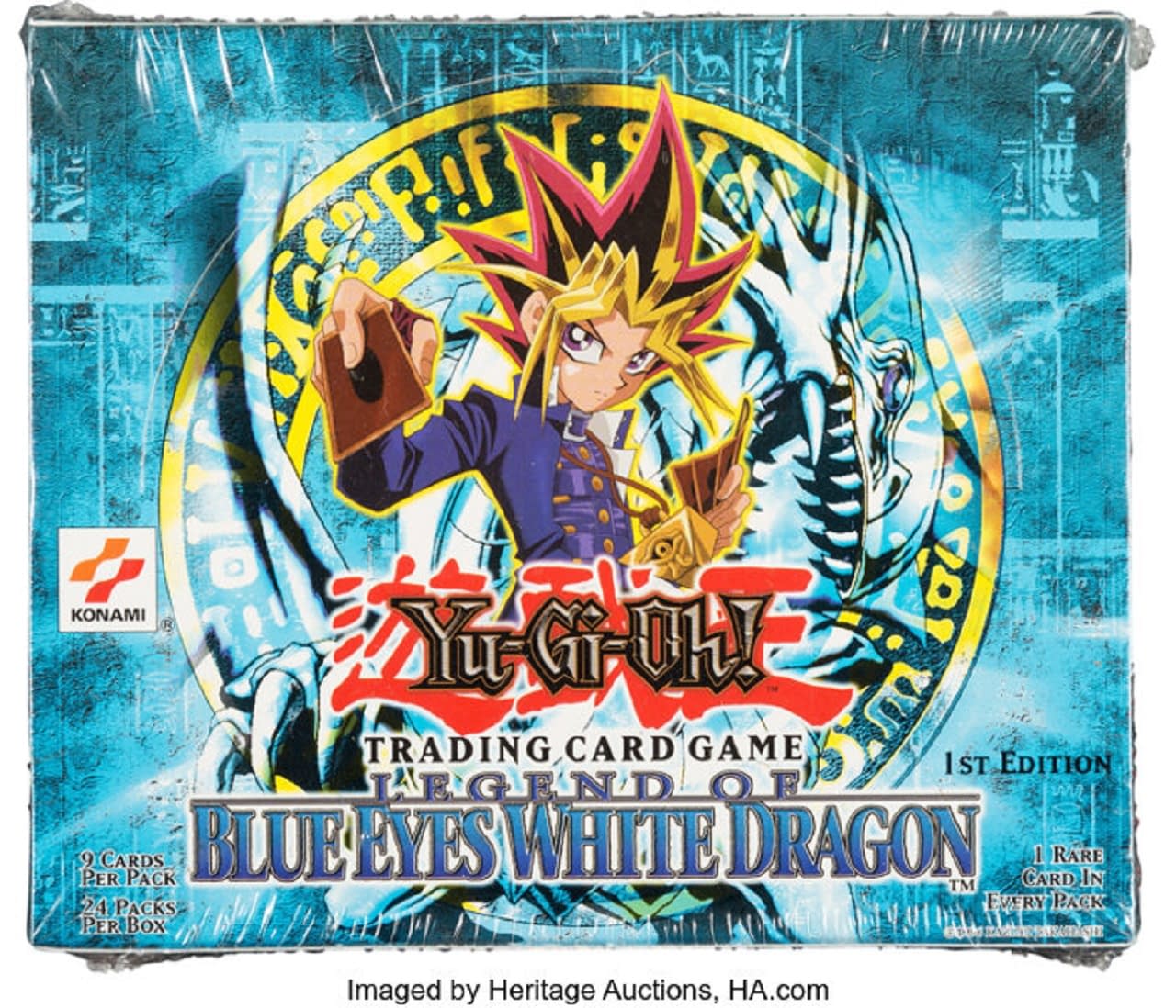 Yu Gi Oh 1st Ed Legend Of Blue Eyes Box Auctioning At Heritage