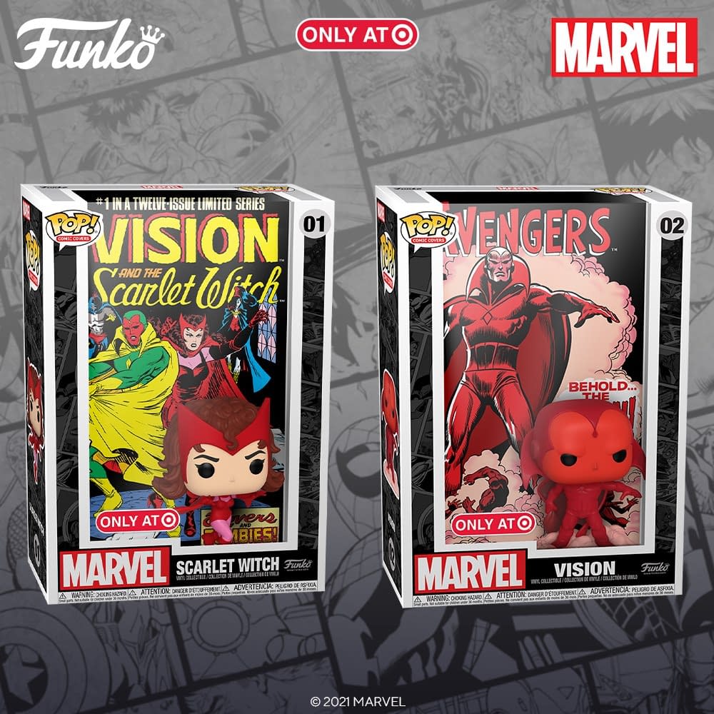 Funko Announces Marvel Pop Comic Cover For Scarlet Witch And Vision