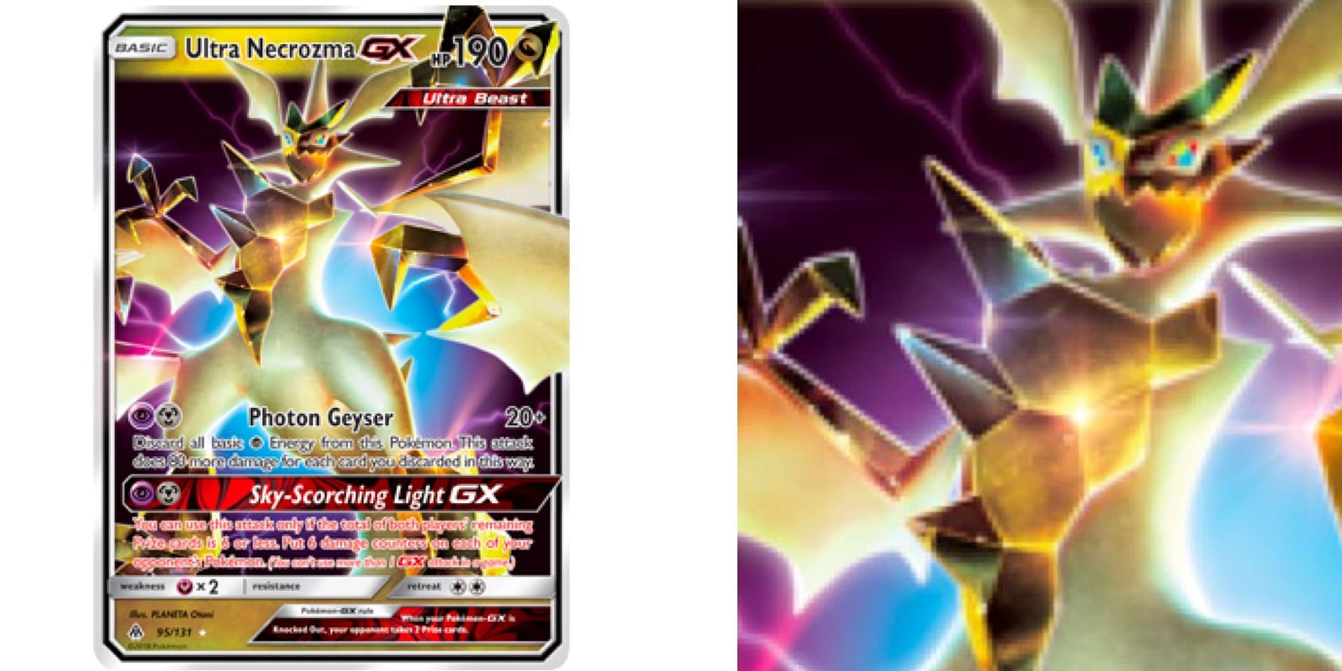 SM Forbidden Light Ultra Necrozma GX 95 131 Ultra Rare Pokemon Card