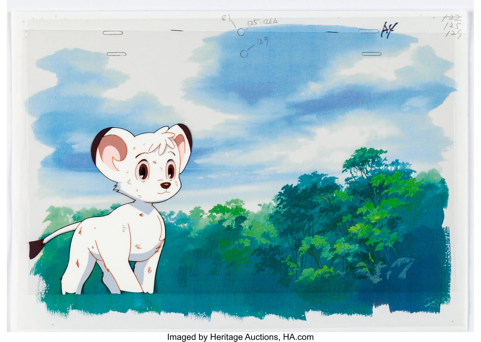 Jungle Emperor Leo Production Cel Hits Auction Today