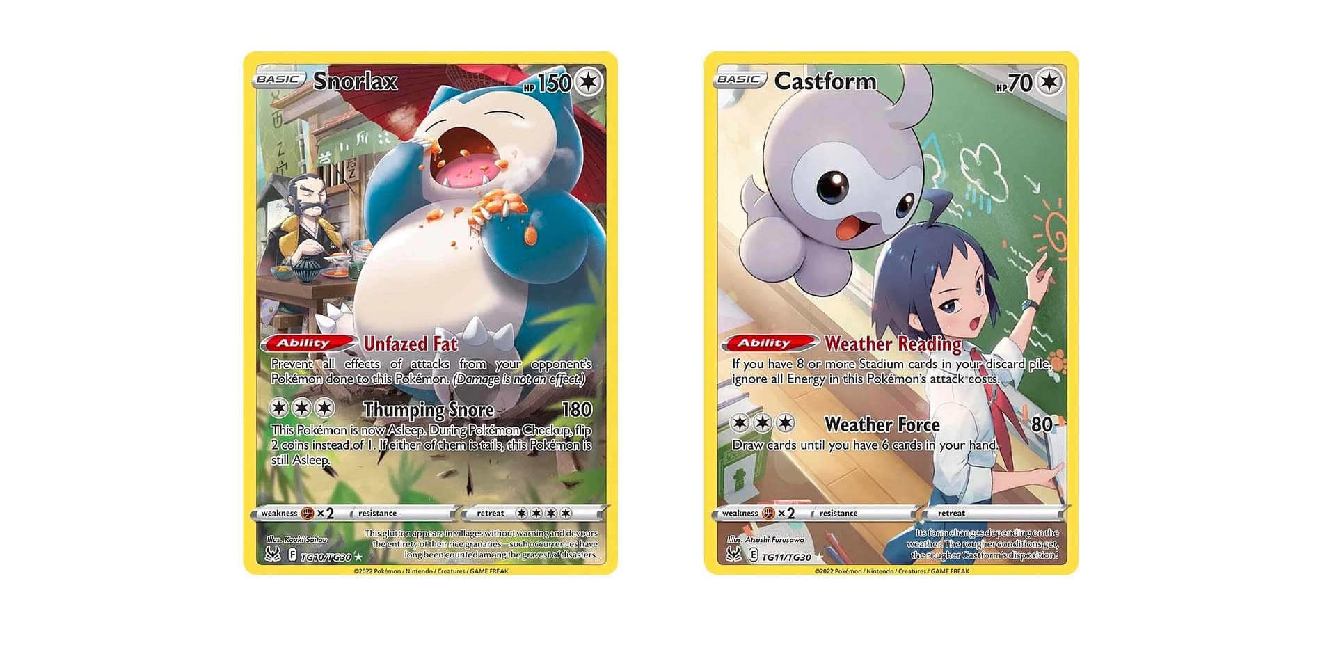 The Cards Of Pok Mon Tcg Lost Origin Part Snorlax Castform