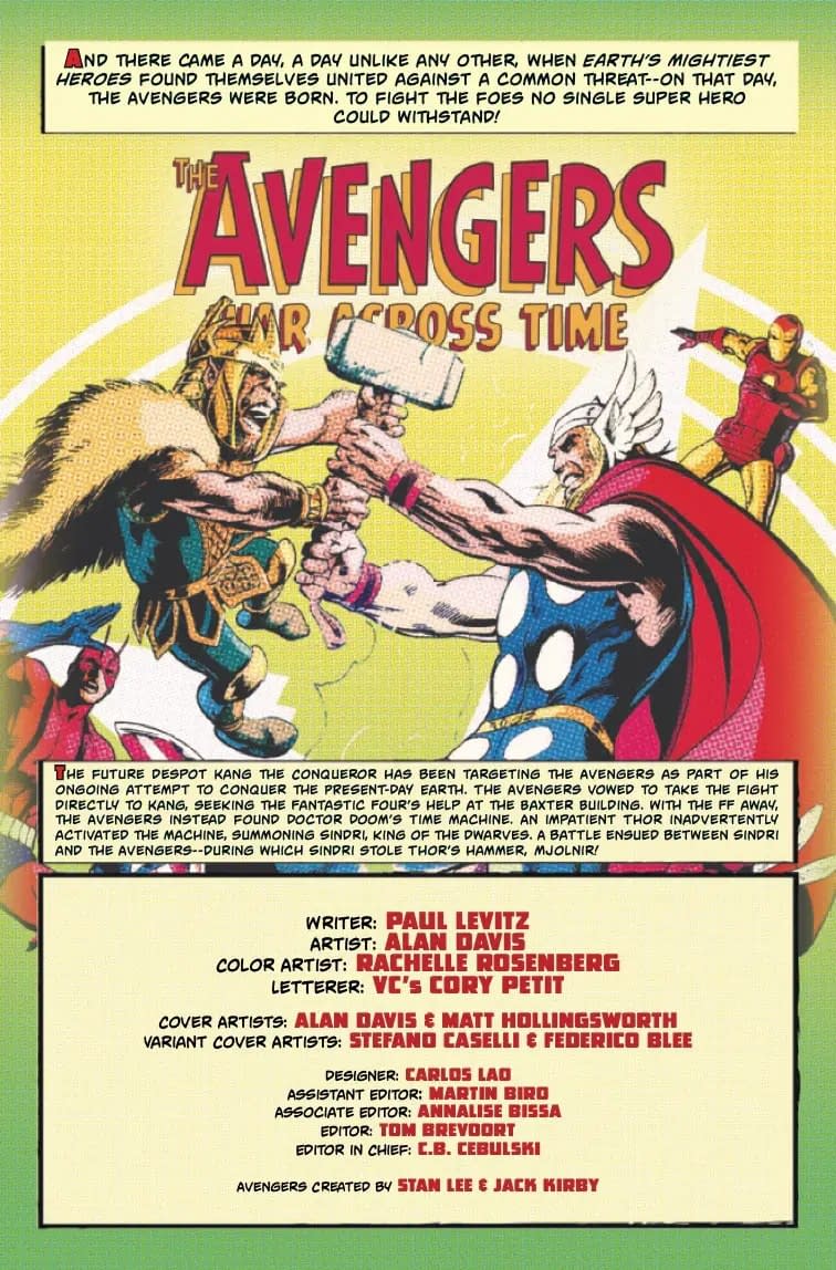 Avengers War Across Time 3 Preview The Power Of Thor