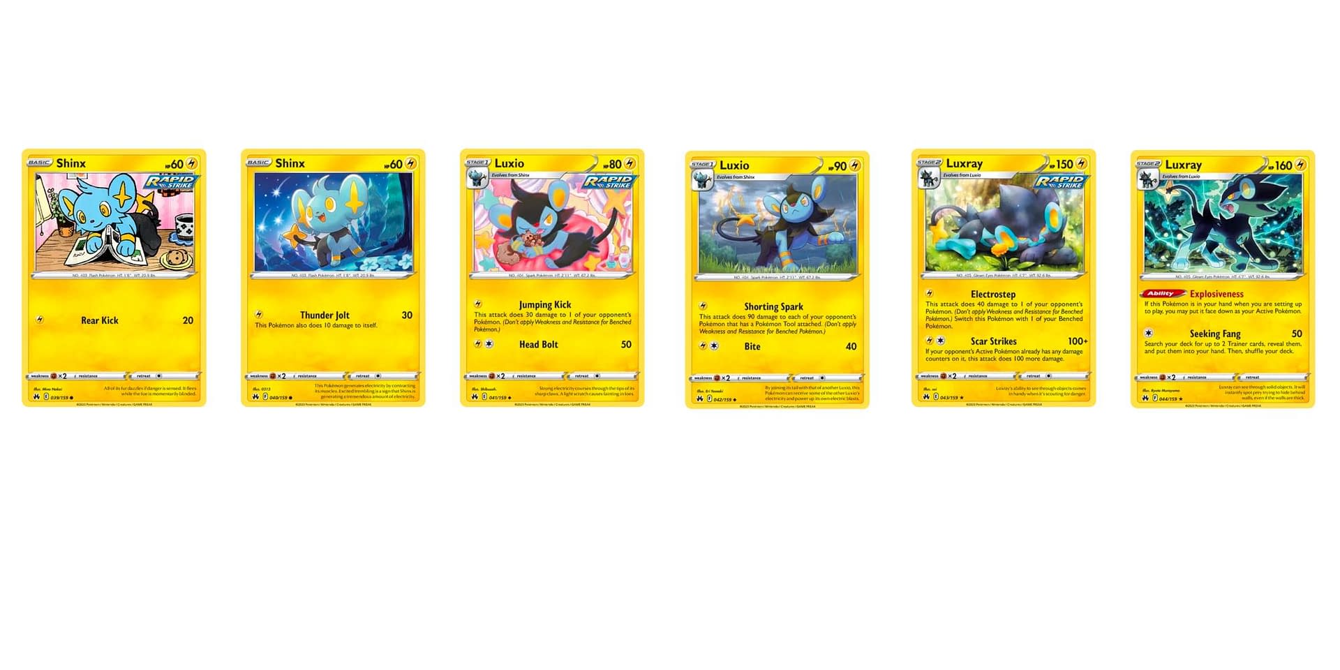 The Cards of Pokémon TCG Crown Zenith Part 7 Shinx Line