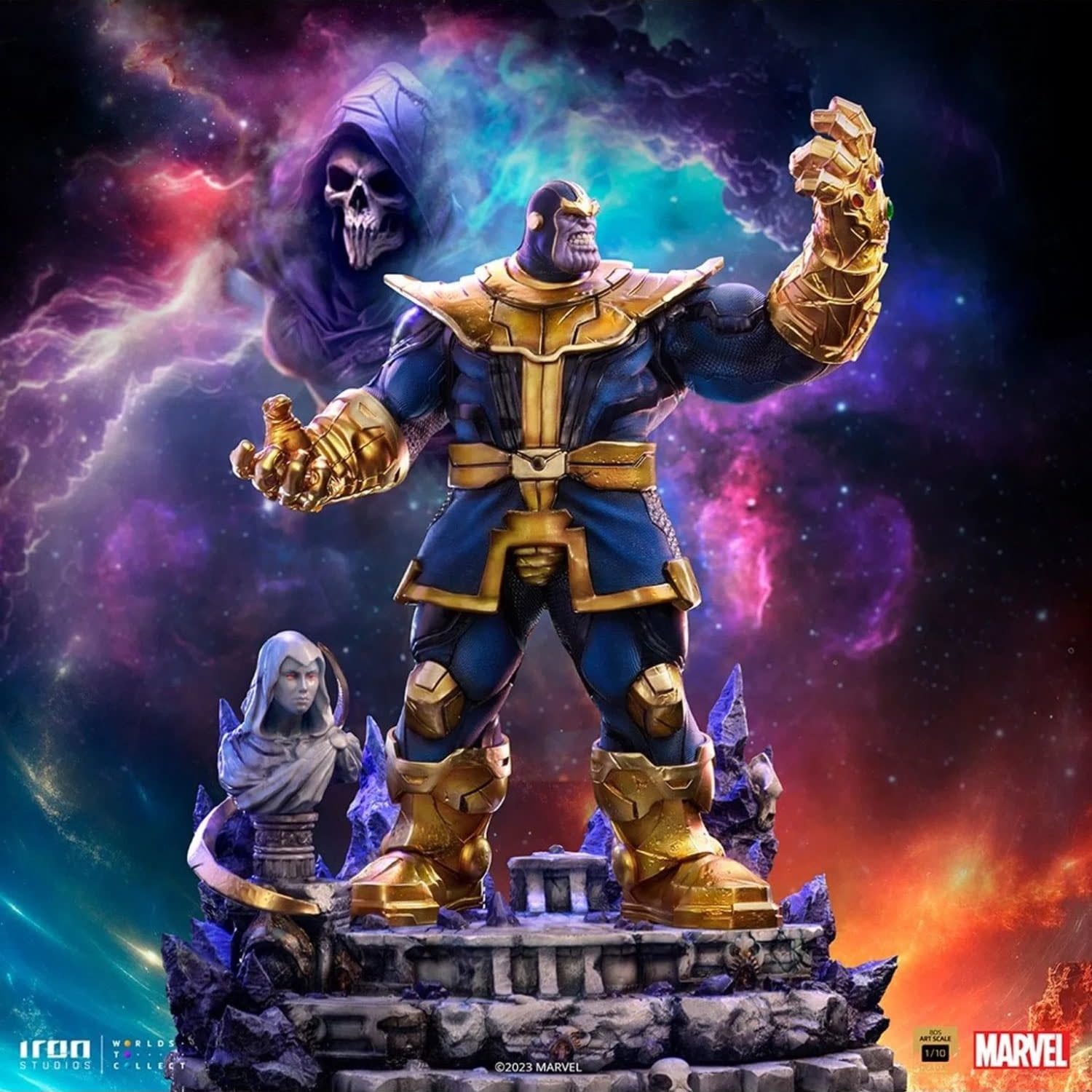 Thanos Wears The Infinity Gauntlet With Iron Studios New Marvel Statue