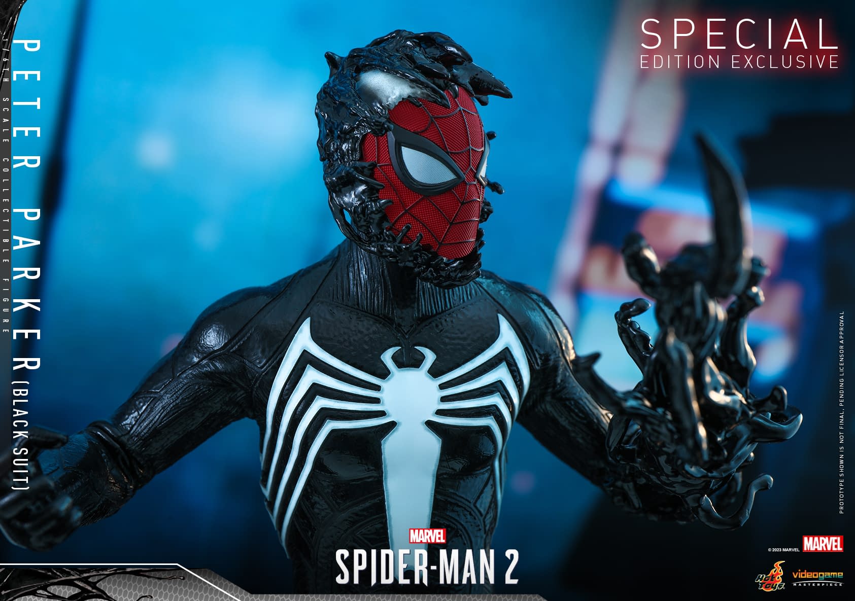 Marvels Spider Man 2 Black Suit 1 6 Scale Figure Revealed By Hot Toys