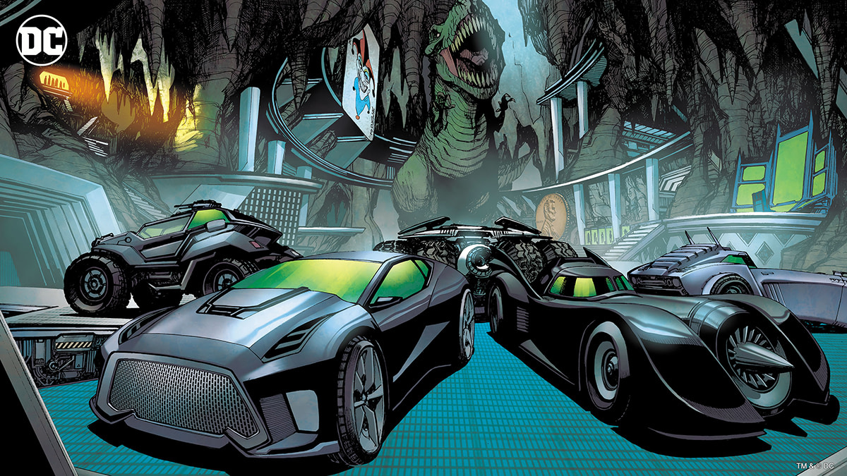 The Batcave Zoom background, one of many DC and Marvel Zoom backgrounds.