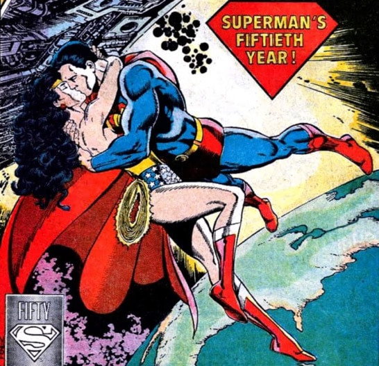 The Kisses Of Superman And Wonder Woman