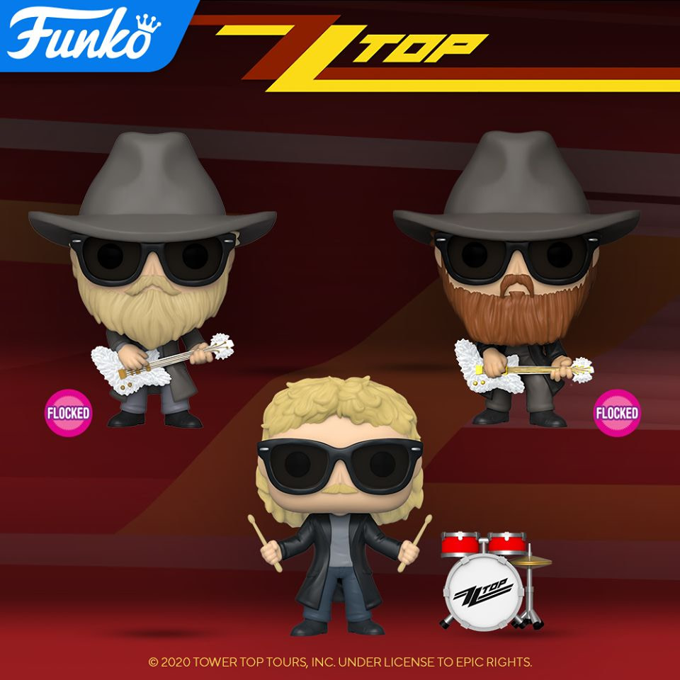 Funko Shows off Official Glams of Upcoming ZZ Top Pops