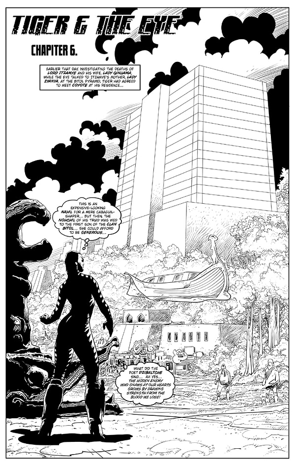 Tiger In The Eye art by Jean-Marc and Randy Lofficier with art by Barbarella artist José Luis Ruiz Pérez.