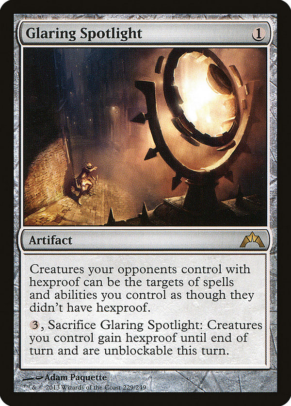 Glaring Spotlight, une carte du jeu Gatecrash pour Magic: The Gathering.