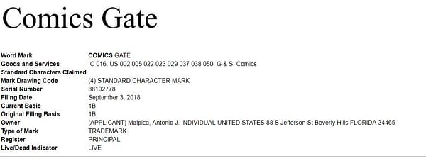 The War On Comicsgate Trademarks Continues Apace. 
