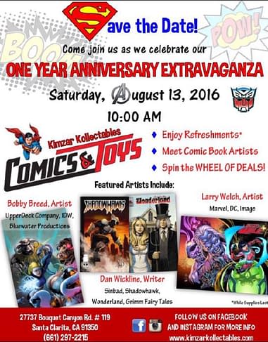 Things To Do In Southern California Tomorrow If You Like Comics