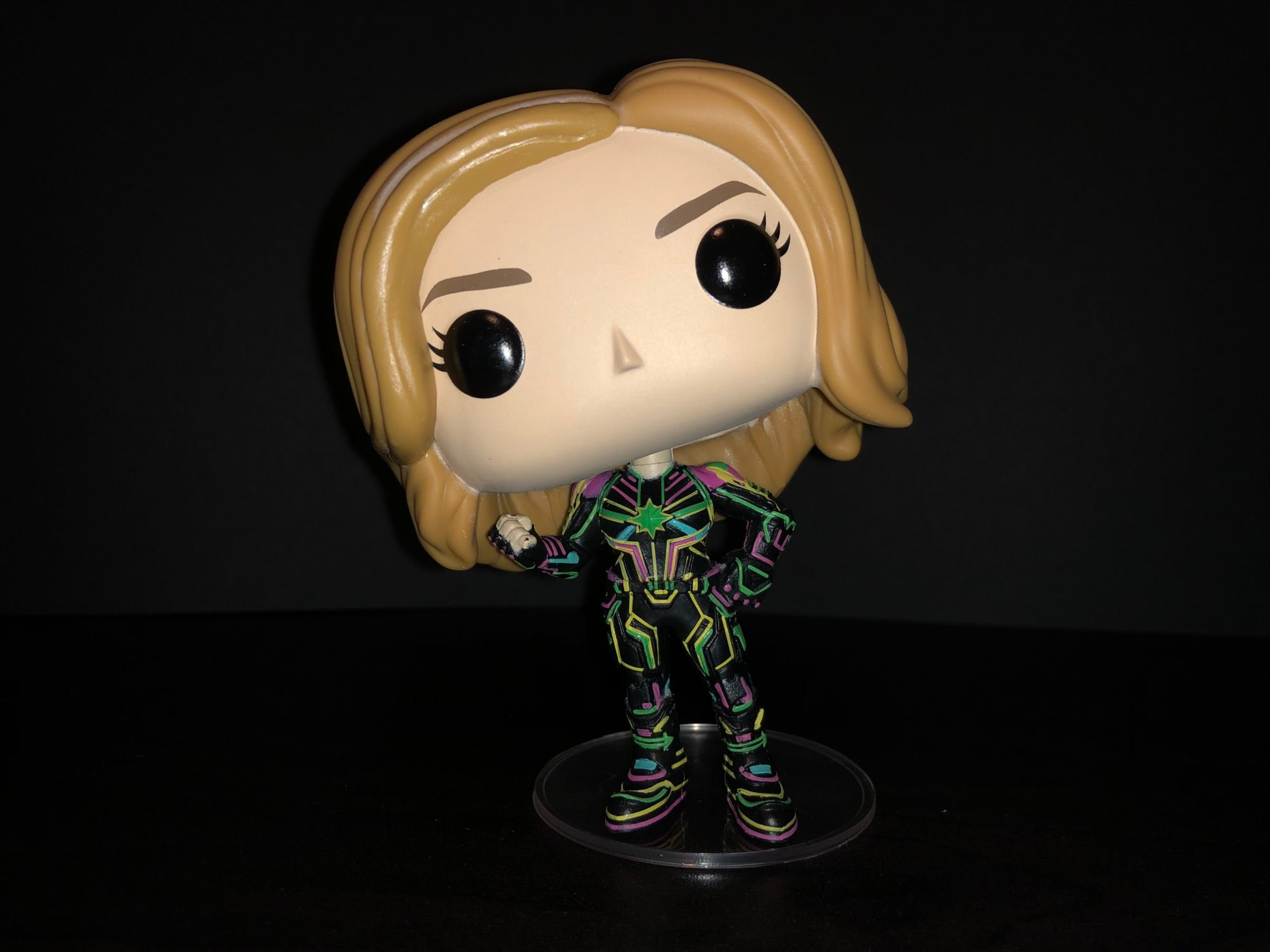 captain marvel neon suit pop