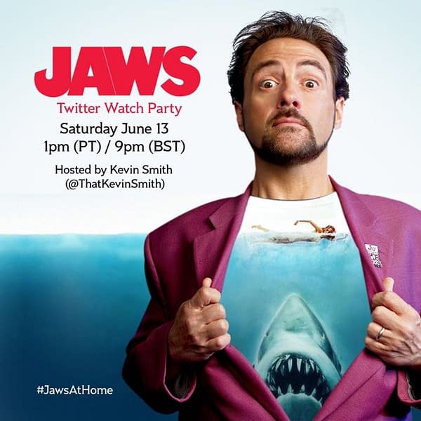 Regardez Jaws avec Kevin Smith lors d'une soirée de surveillance sur Twitter samedi