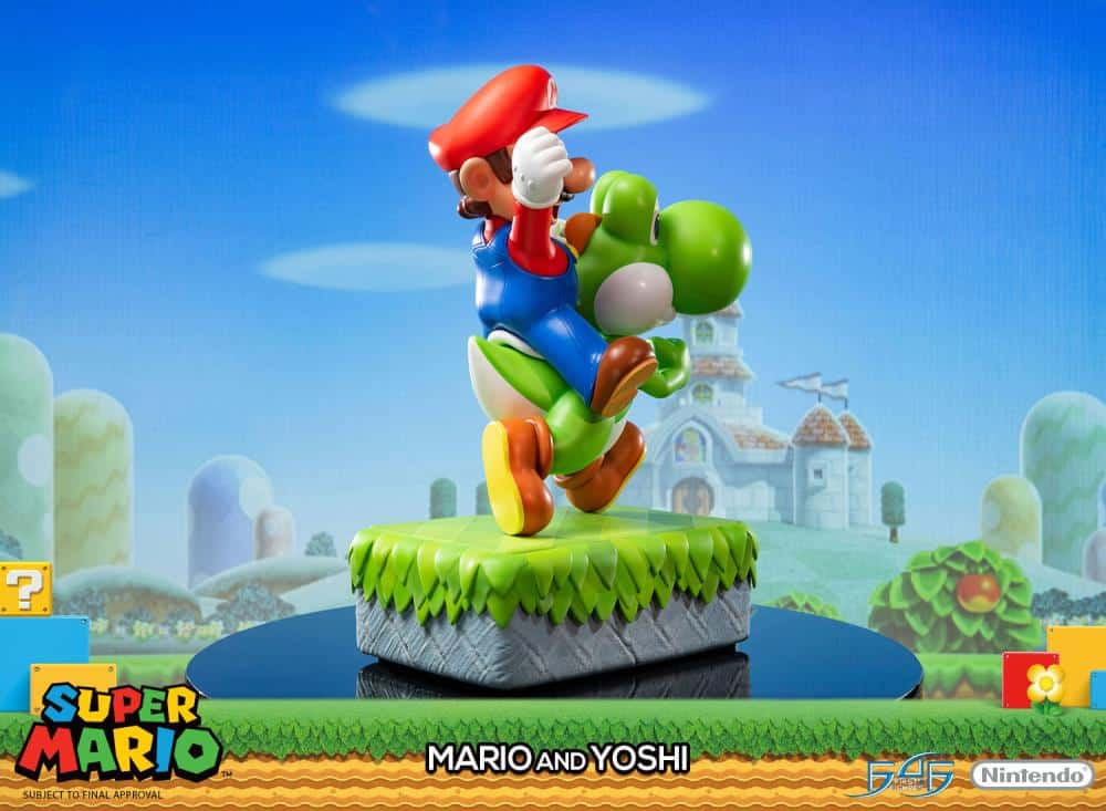 mario yoshi statue