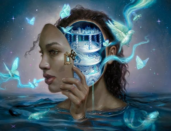 The artwork for Sublime Epiphany, a new card from Core 2021, an upcoming expansion set for Magic: The Gathering. Illustrated by Lindsey Look. The artwork for Sublime Epiphany, a new card from Core 2021, an upcoming expansion set for Magic: The Gathering. Illustrated by Lindsey Look.