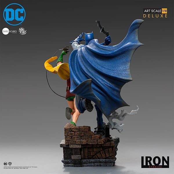 Statue de Batman et Robin à l'échelle 1/10 des studios Iron