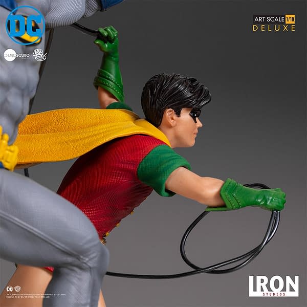 Statue de Batman et Robin à l'échelle 1/10 des studios Iron
