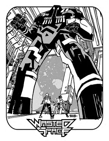 A page from Vault's free coloring book.