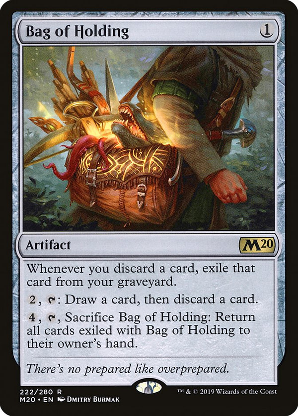 Bag of Holding, une carte du Core Set 2020 pour Magic: The Gathering.