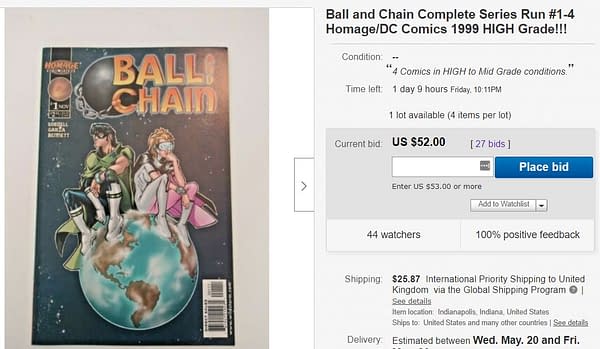 Ball & Chain $52 on eBay Over Scott Lobdell/Dwayne Johnson/Emily Blunt.