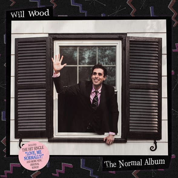 The cover for Will Wood's newest album, The Normal Album, out today!