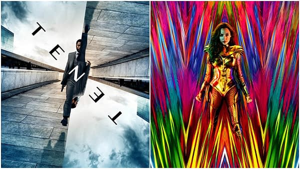 Les affiches officielles de Tenet et Wonder Woman 1984. Crédit: Warner Bros.