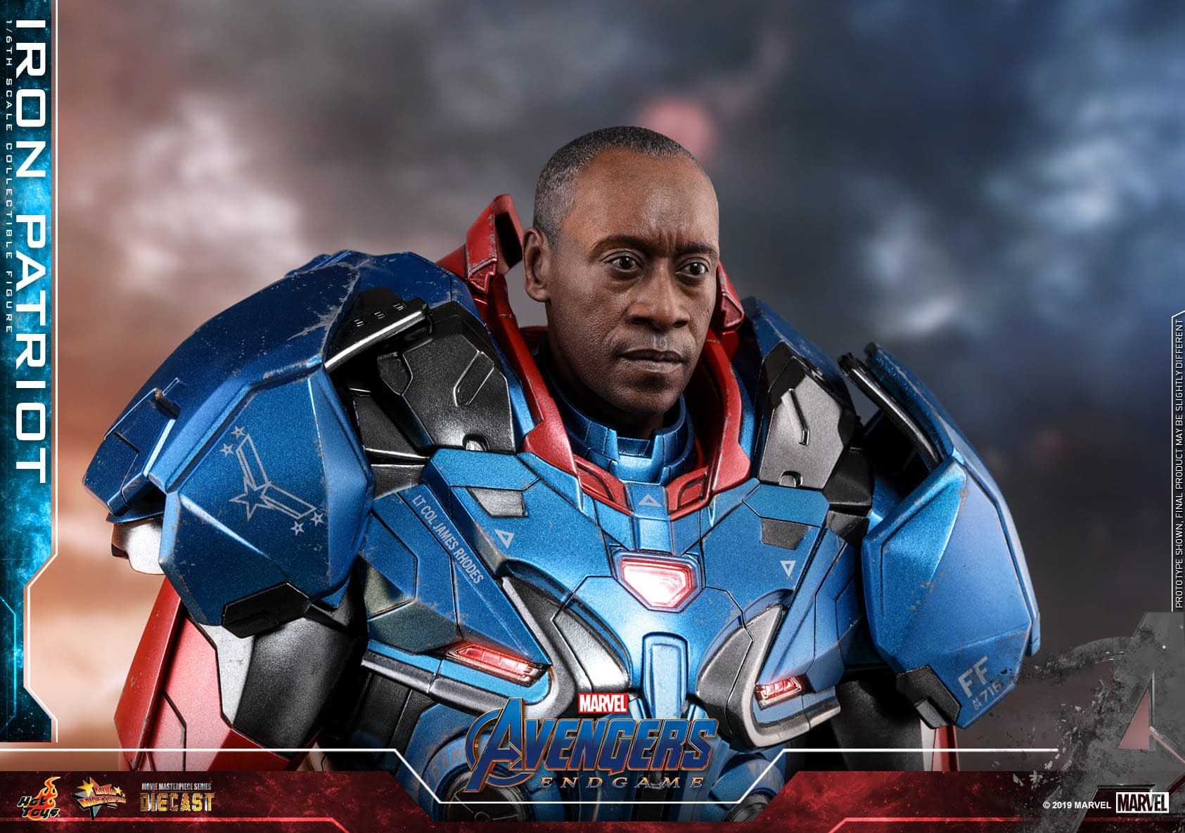 Iron Patriot Hot Toys Figures Gets A Updated New Head First Look