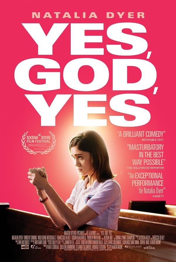 Trailer debuta para Natalia Dyer Comedia Sí, Dios, Sí