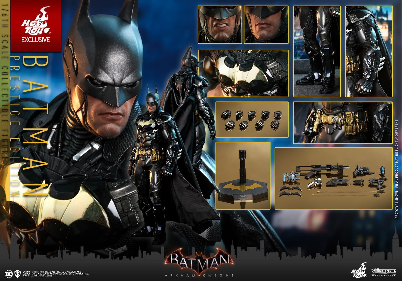 Get Wallpaper Batman Goes Gold With New Arkham Knight Hot Toys Figure For iPhone