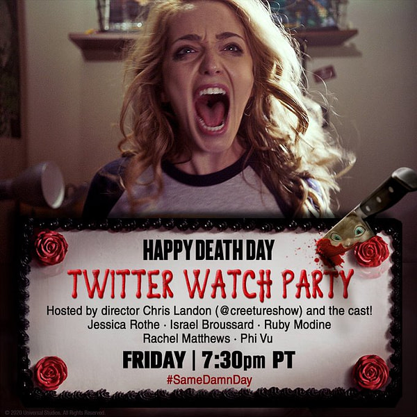 Le Happy Death Day organise une fête de surveillance sur Twitter vendredi. Le Happy Death Day organise une fête de surveillance sur Twitter vendredi.