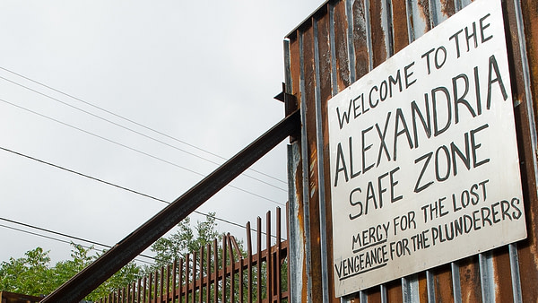 Alexandria Zoom background from The Walking Dead, courtesy of AMC.