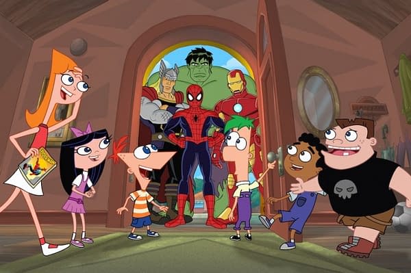 First Promo Video For Disney Marvel Crossover Phineas And Ferb