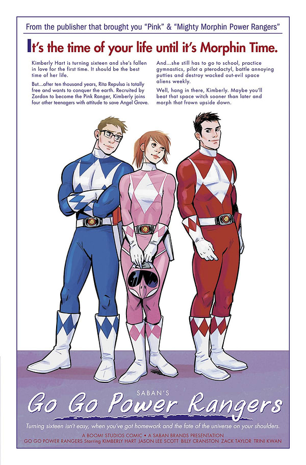 POWER RANGERS PINK #1 UNLOCK MORPHING COVER