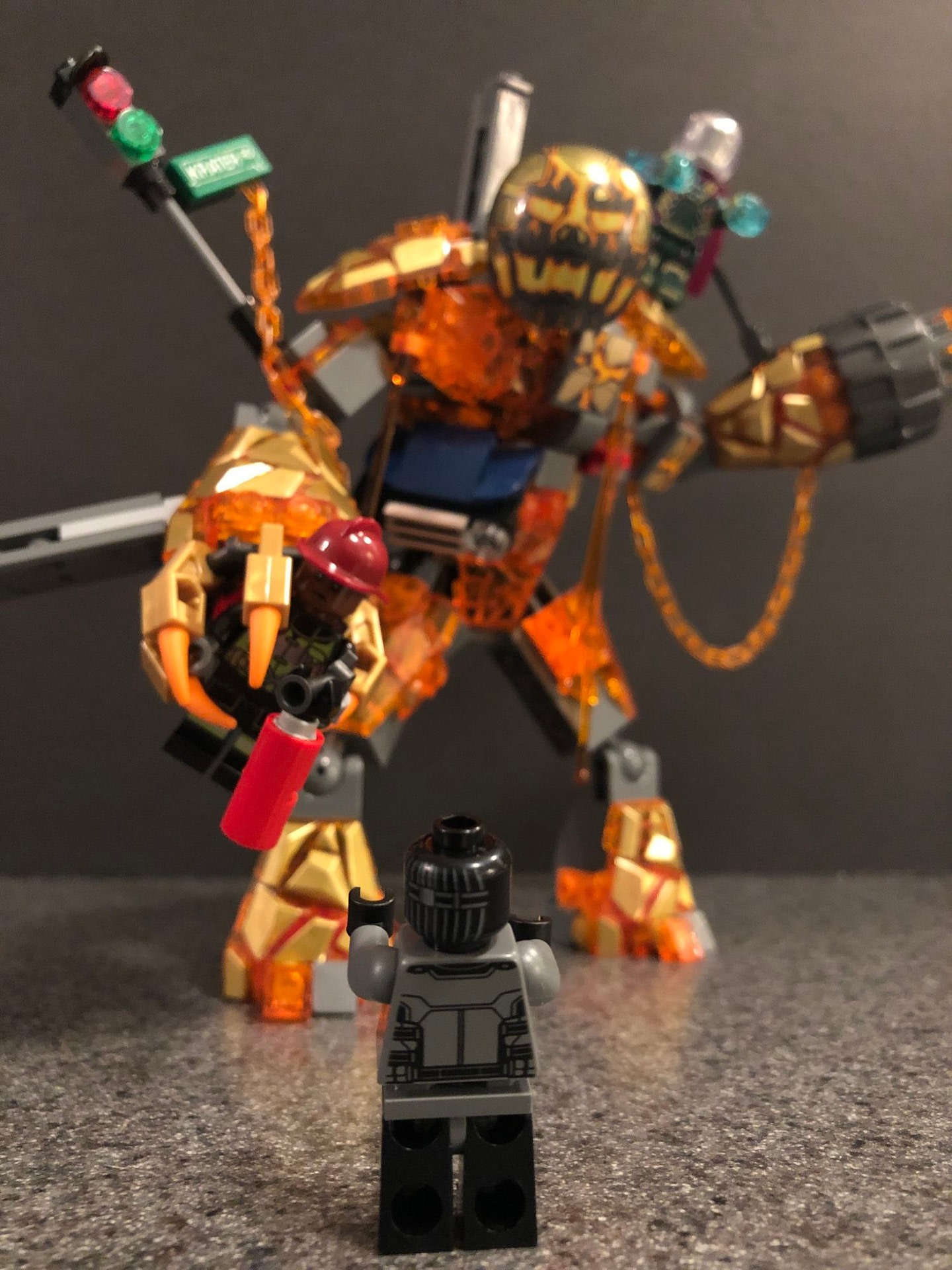 molten man lego instructions