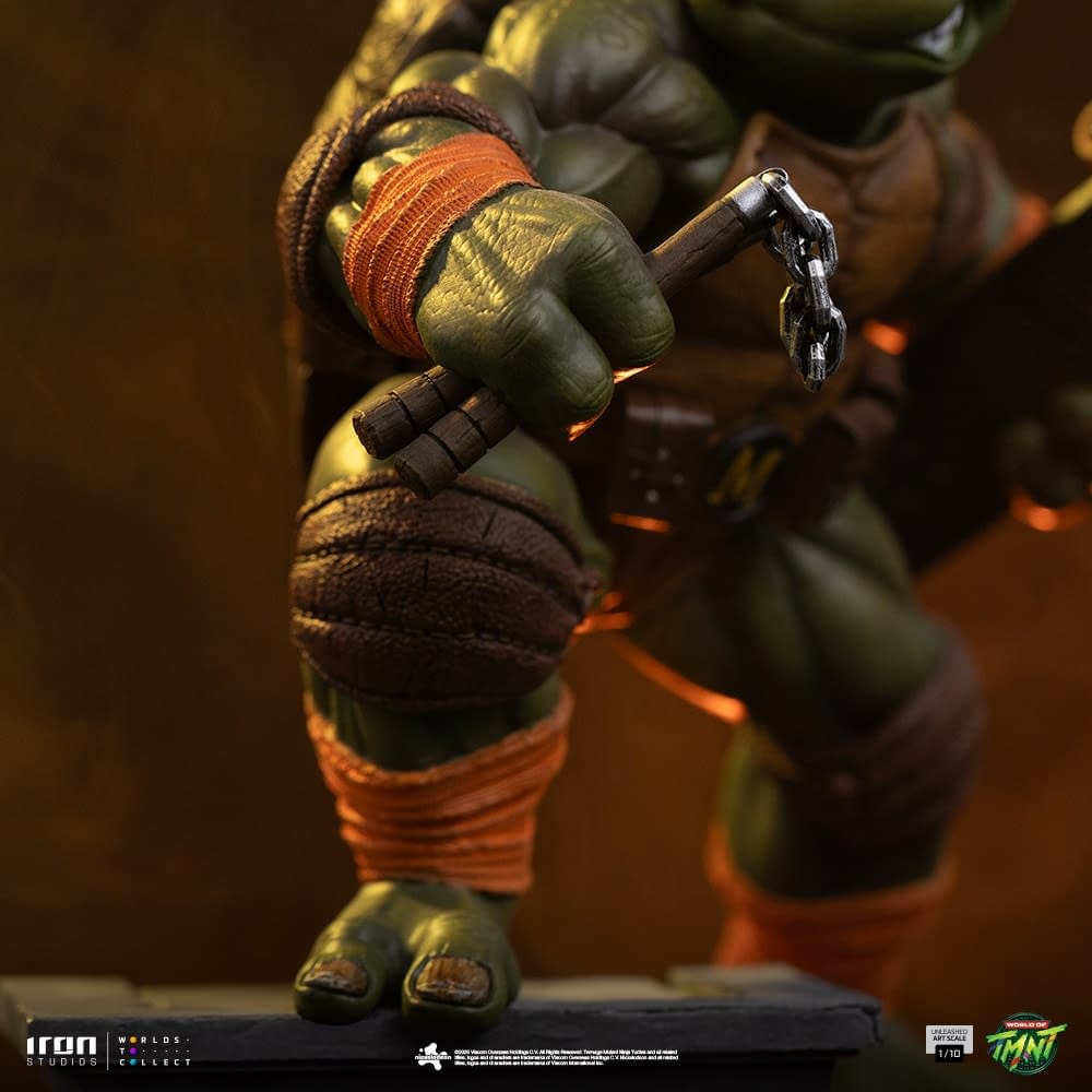 Michelangelo is Unleashed with Iron Studios Newest TMNT Statue