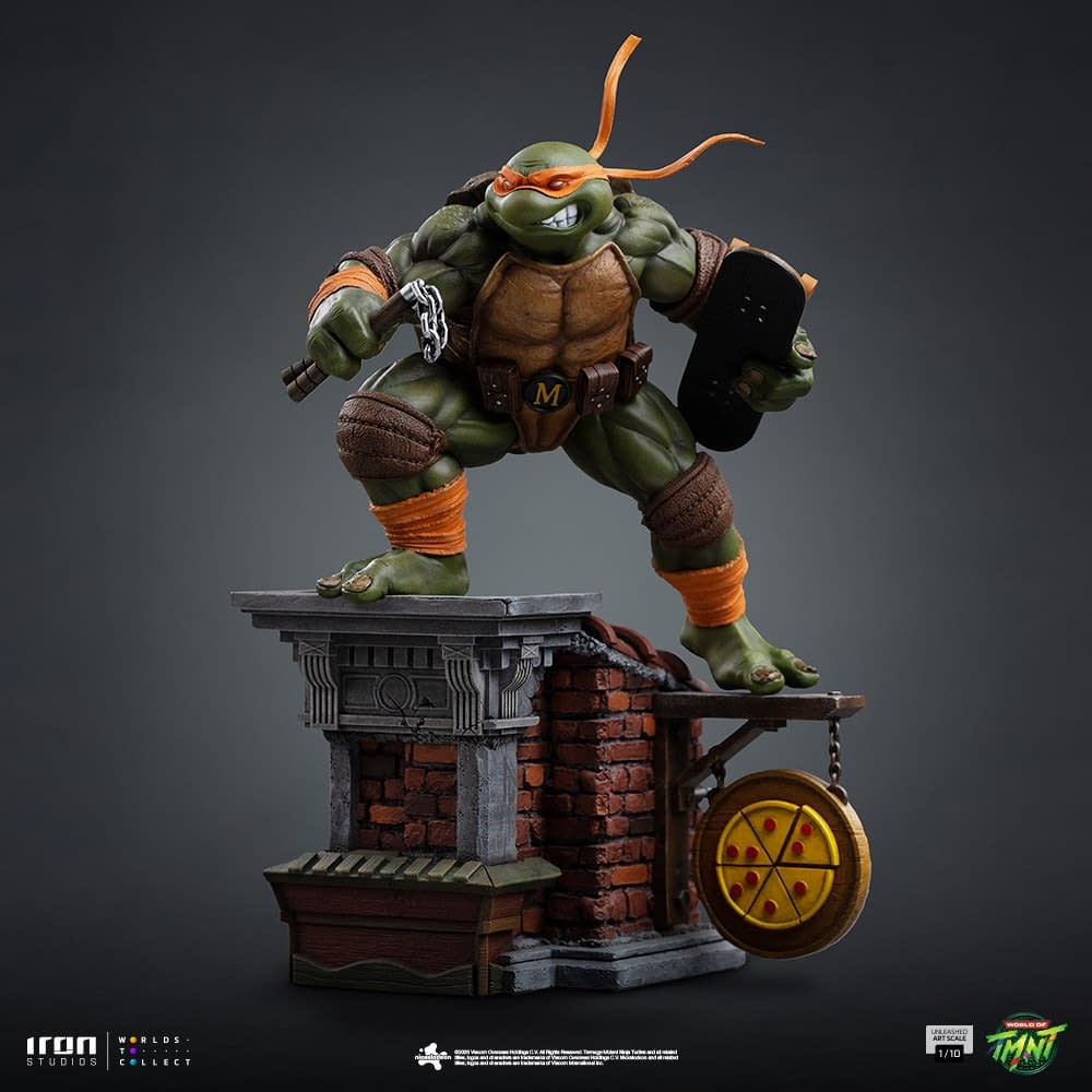Michelangelo is Unleashed with Iron Studios Newest TMNT Statue