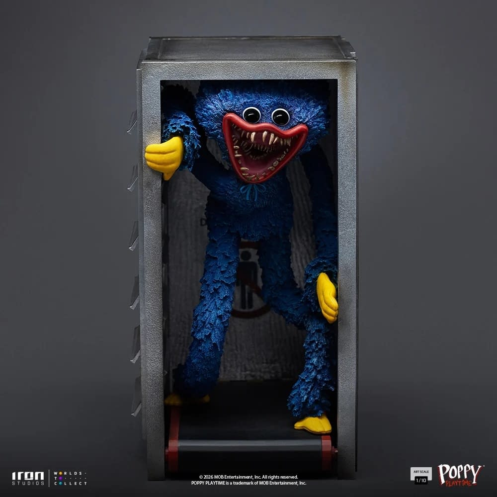 It's Huggy Wuggy Time with Iron Studios New Poppy Playtime Statue