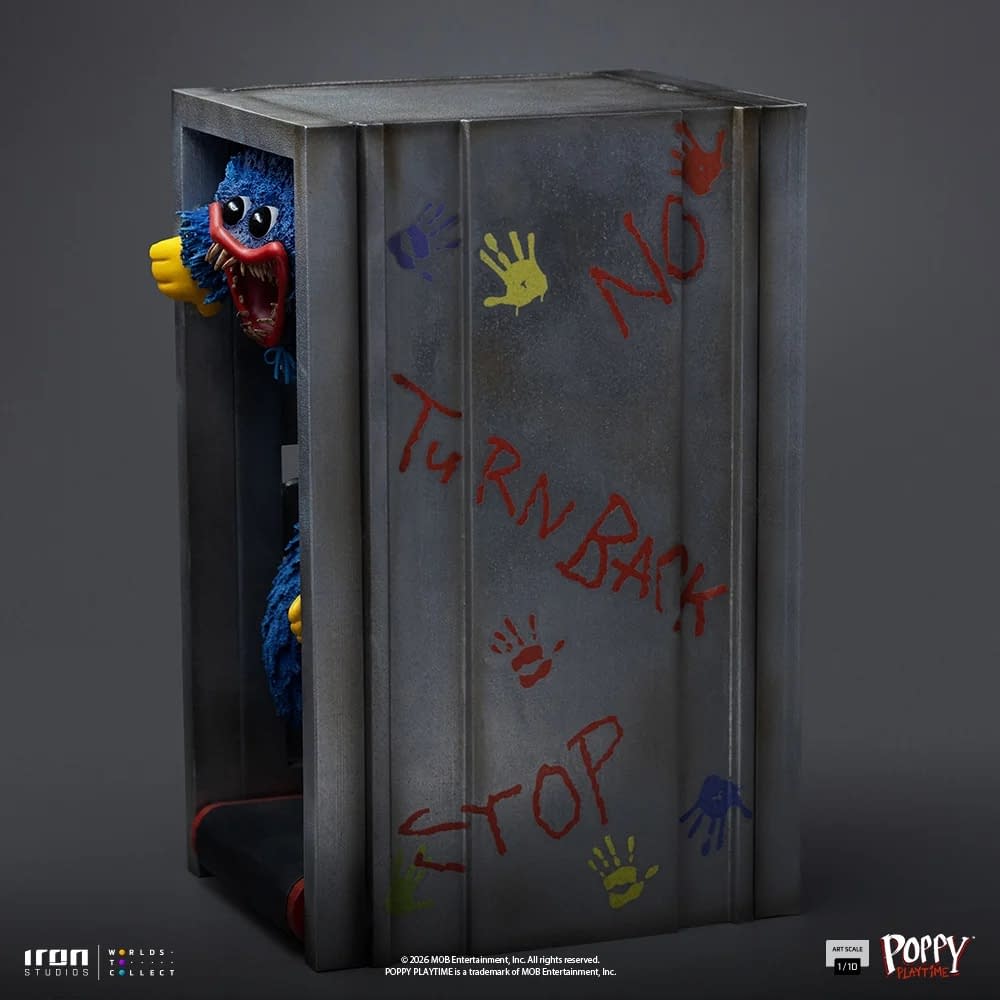 It's Huggy Wuggy Time with Iron Studios New Poppy Playtime Statue