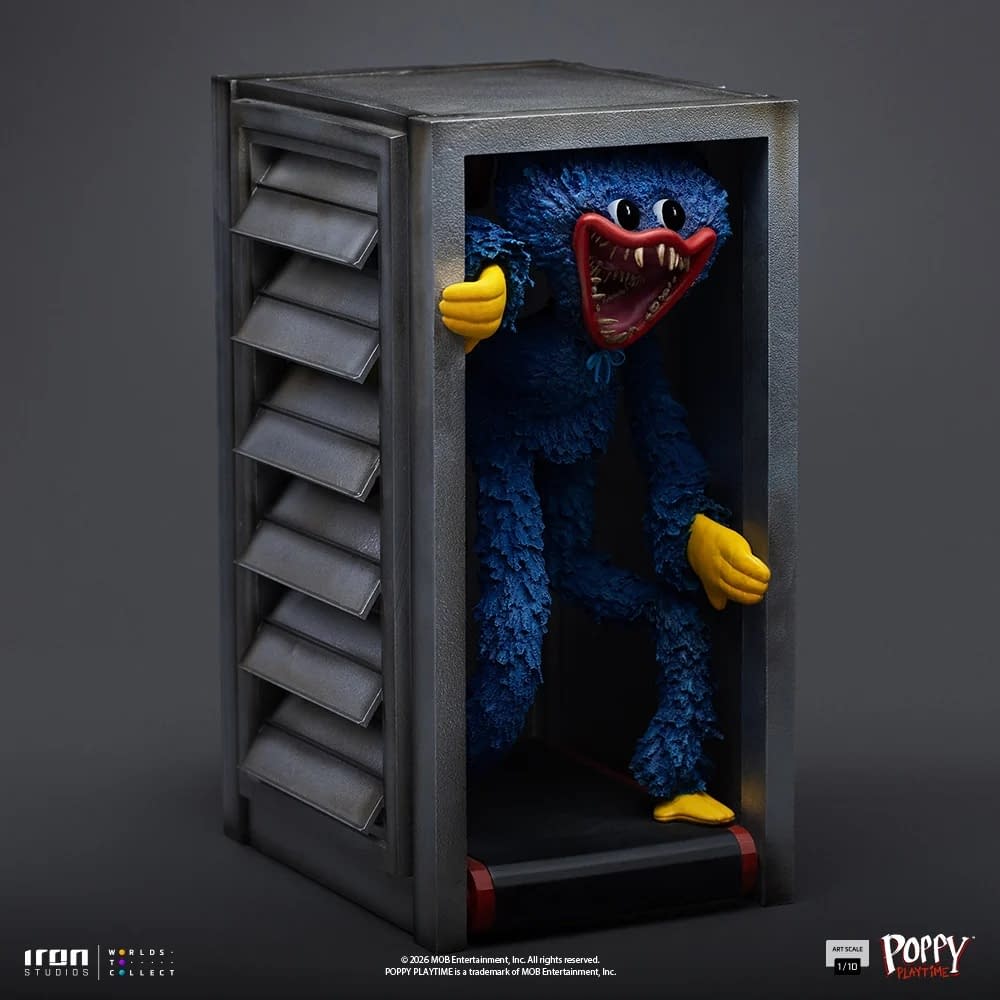It's Huggy Wuggy Time with Iron Studios New Poppy Playtime Statue