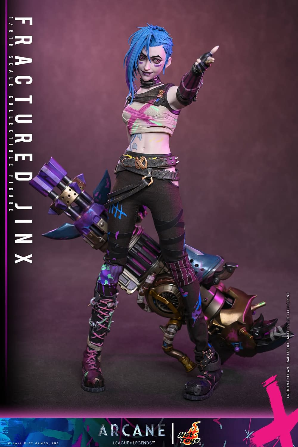 Fractured Jinx Joins the Fight with New Hot Toys Arcane 1/6 Figure