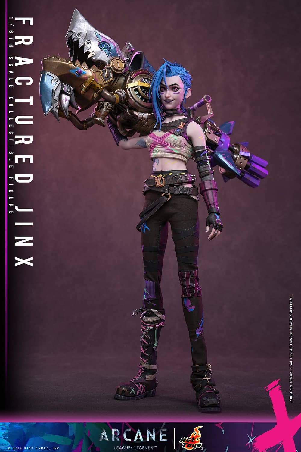 Fractured Jinx Joins the Fight with New Hot Toys Arcane 1/6 Figure