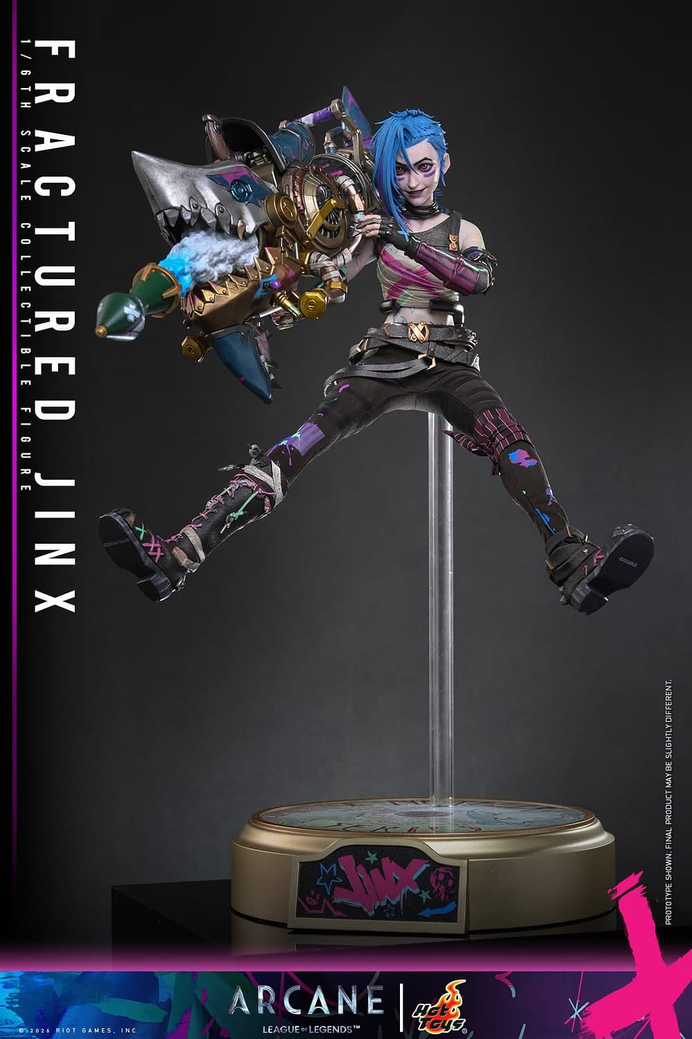 Fractured Jinx Joins the Fight with New Hot Toys Arcane 1/6 Figure