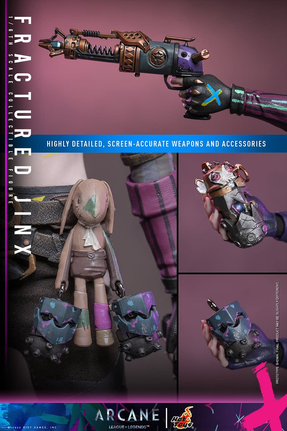Fractured Jinx Joins the Fight with New Hot Toys Arcane 1/6 Figure