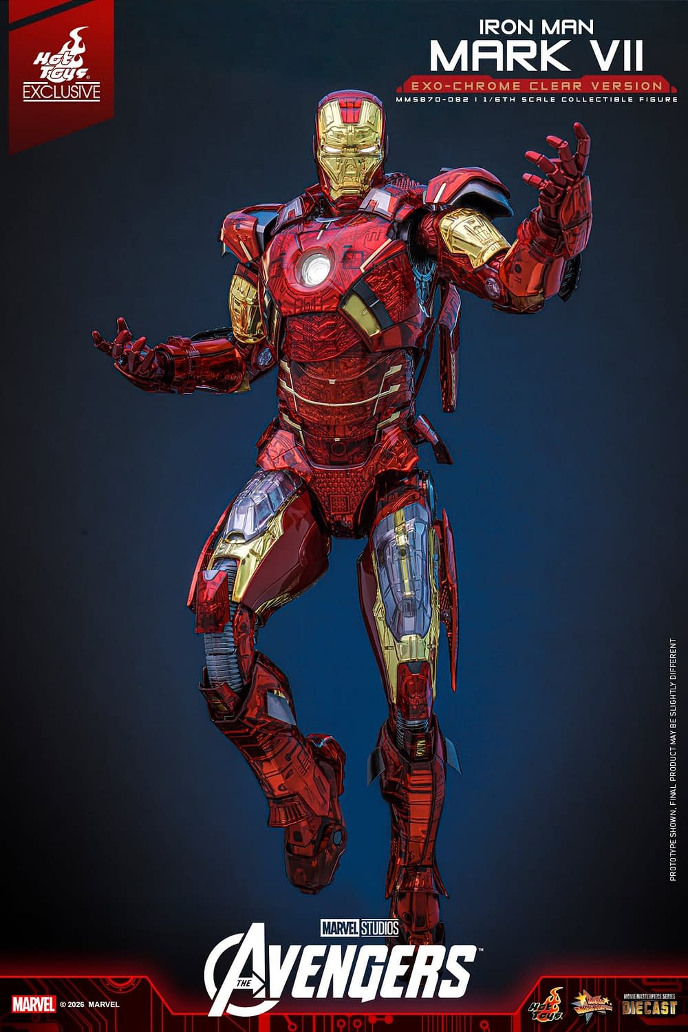 New Exo-Chrome Iron Man Mark VII Figure Coming Soon from Hot Toys